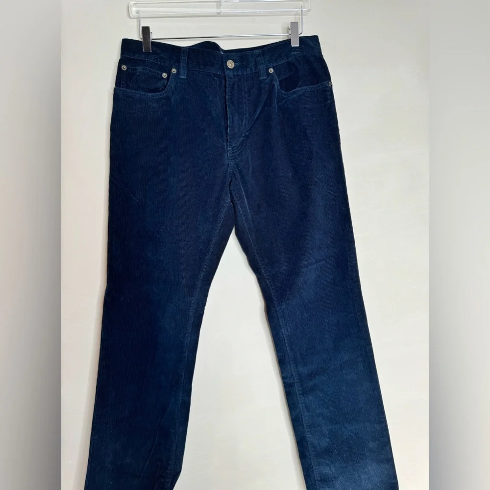 J. Crew Flex Dark Blue Stretch Corduroy Jeans measured Size 32x30